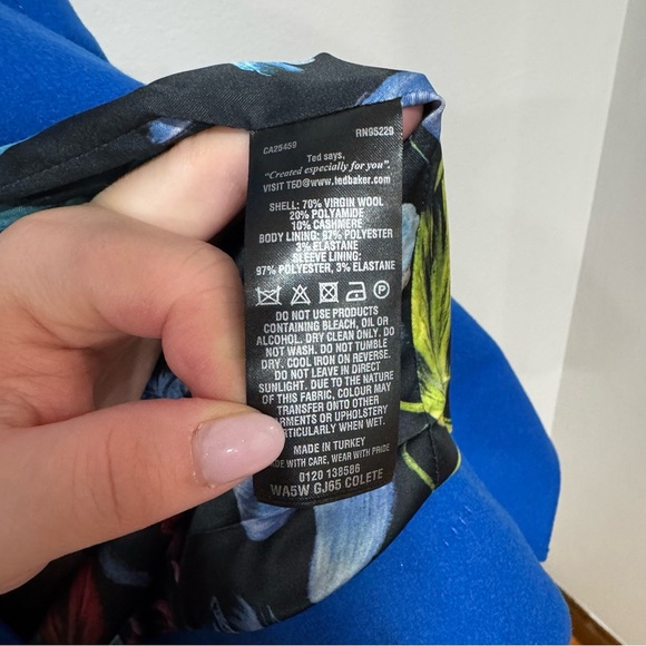 Ted baker wool/cashmere coat 3 - Picture 12 of 12